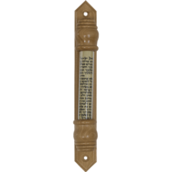 Mezuzah / Mezoeza, prachtig groot model van 18cm gemaakt van Olijfhout met glazen huls, inclusief niet-kosher documentje