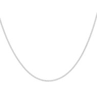 Collier / Ketting, zilveren basis ketting met Gourmet schakeltjes van 1,7 mm leverbaar in verschillende lengtes