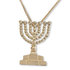 Menorah hangertje zonder diamantjes, schitterend 14K gouden Tempel Menorah hangertje uit de Rafael Jewelry collectie