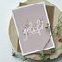 Heb Lief Kaart met envelop van Ahavah design met Geliefd door de Allerhoogste in vergrijsd roze 