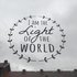 Sticker voor Chanoeka / Chanukah of Kerst van Ahavah design met de tekst 'I am the Light of the World'