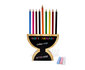 Houten Chanukah / Chanoeka Menorah, (Chanoekia) potlodenstandaard inclusief kleurpotloden