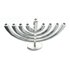 Prachtige Aluminium Chanukah Menorah (Chanoekia) van Yair Emanuel in zilverkleur_