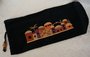 Shofar tas van Yair Emanuel in donkerblauw fluweel met borduursel