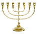 Menorah-/-Menora,-vergulde-Menorah-van-een-uitstekende-glanzende-kwaliteit-in-een-medium-maat