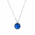Prachtig handgemaakt zilveren hangertje met blauwe kwarts, inclusief zilveren ketting uit het atelier van Ruth Doron