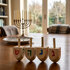 Kleine Dreidel van hout met gekleurde letters, 4 cm hoog