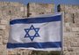Israel vlaggetje met een houten stokje.