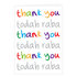 'Todah raba' kaart, hartelijk dank kaart met de tekst in vrolijke kleuren