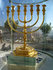Prachtige zwaar vergulde replica van de Tempel Menorah / Menora in een medium maat van 28 cm hoog en 20 cm breed