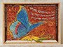 Reproductie 'Vlinder' small van kunstwerk uit Israel: 2 Cor.5:17 Daarom, als iemand in Christus is, is hij een ni