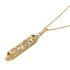 Mezuzah / Mezoeza hangertje, 14K gouden filigree Mezuzah hangertje met 2 robijntjes uit de Rafael Jewelry collectie