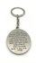 Sleutelhanger, luxe zilverkleurige Shalom sleutelhanger met glanzend kunststof en Hebreeuws gebed voor reiziger op de achterkan