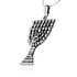 Menorah hangertje, wat groter zilveren Menorah hangertje naar het ontwerp van de Tempel Menorah uit de Rafael Jewelry collectie