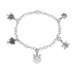 Zilveren Schakelarmband met cartiersluiting en iets grotere schakeltjes voor het bevestigen van Click Bedels (voorbeeld met bed