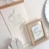 Kaart met envelop met Shalom (vrede) in gebroken wit met mintgroene letters en olijftakjes van Ahavah design