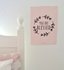 Poster / wanddecoratie A4 van Ahavah design in pastel roze met de tekst: You are blessed (Je bent gezegend)